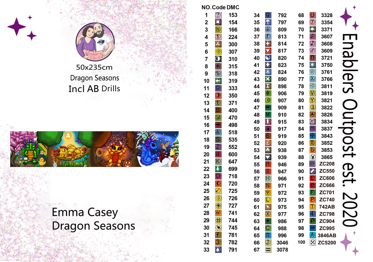 Dragon Seasons by Emma Casey (Acrylic Rounds)