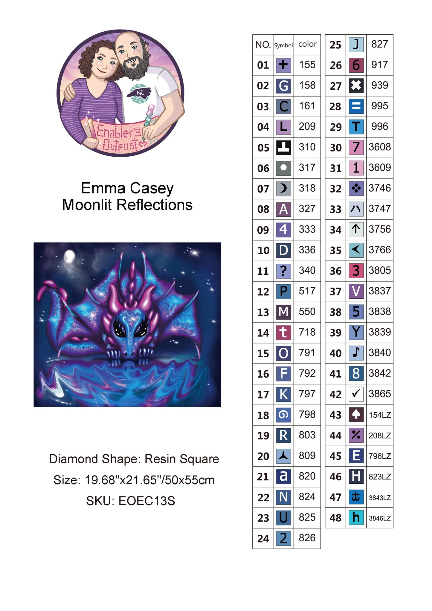 Moonlit Reflections by Emma Casey (Resin Square)