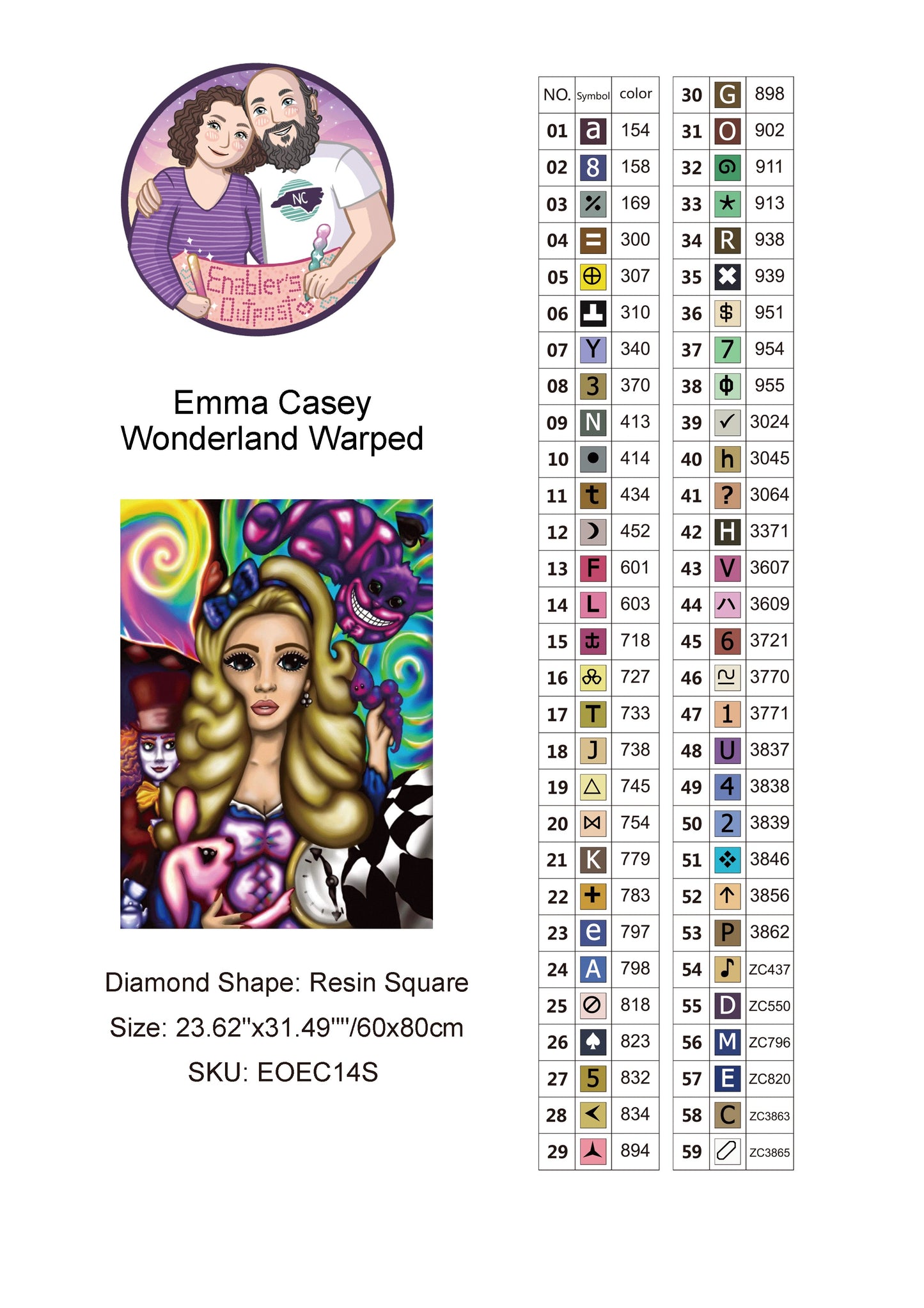 Wonder Land Warped by Emma Casey (Resin Square)