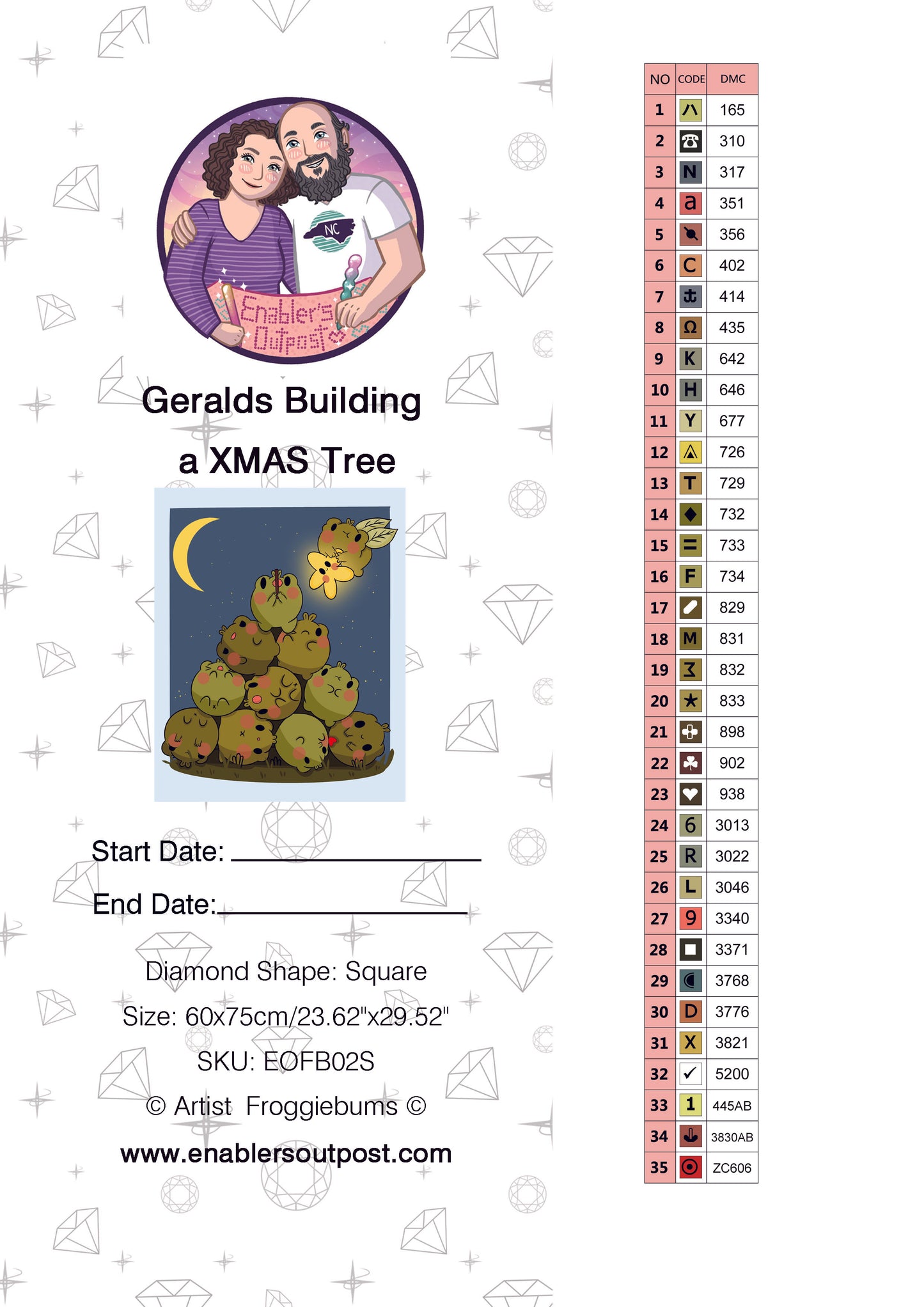 Gerald's Building an XMas Tree by Froggiebums (Square resin)