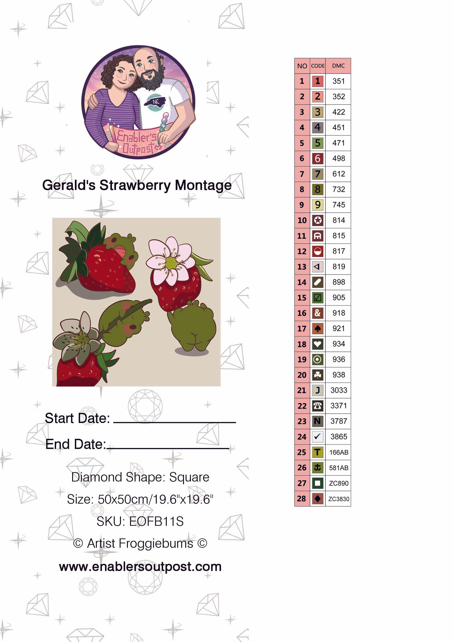 *NEW RELEASE* Gerald's Strawberry Montage by Froggiebums (Resin Square)