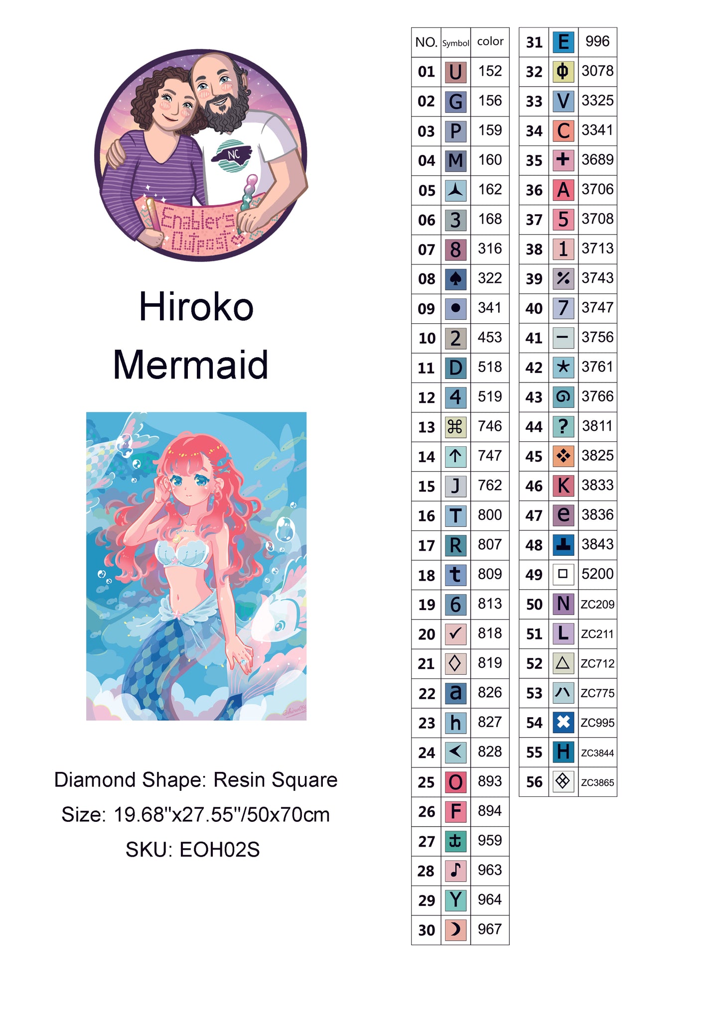 Mermaid by Hiroko (Resin Square)