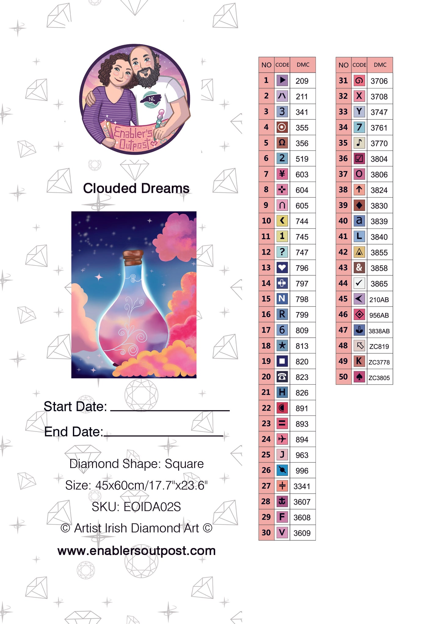 Clouded Dreams by Irish Diamond Art (Resin Square)