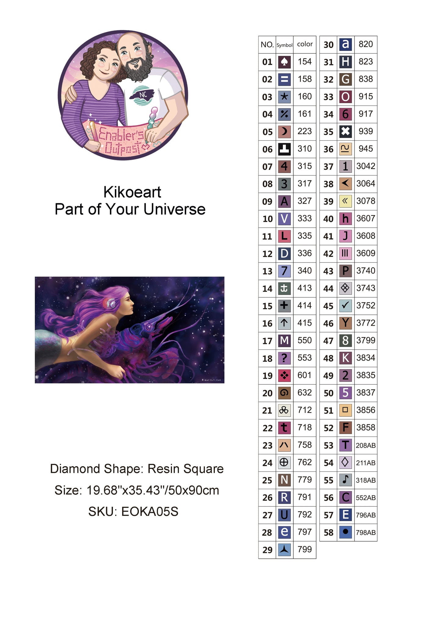 Part of Your Universe by Kikoeart (Resin Square)