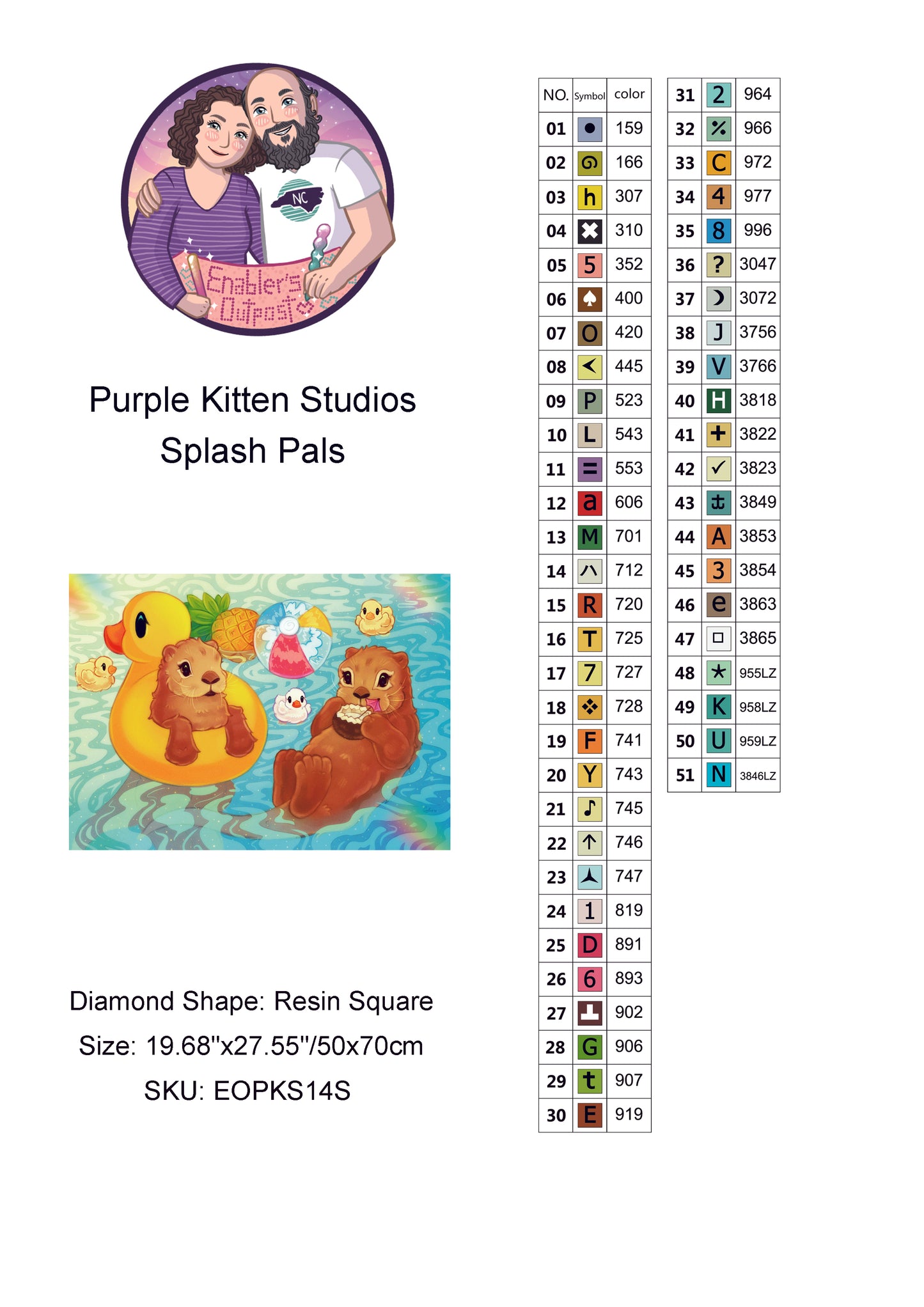 Splash Pals by Purple Kitten Studios (Resin Square)