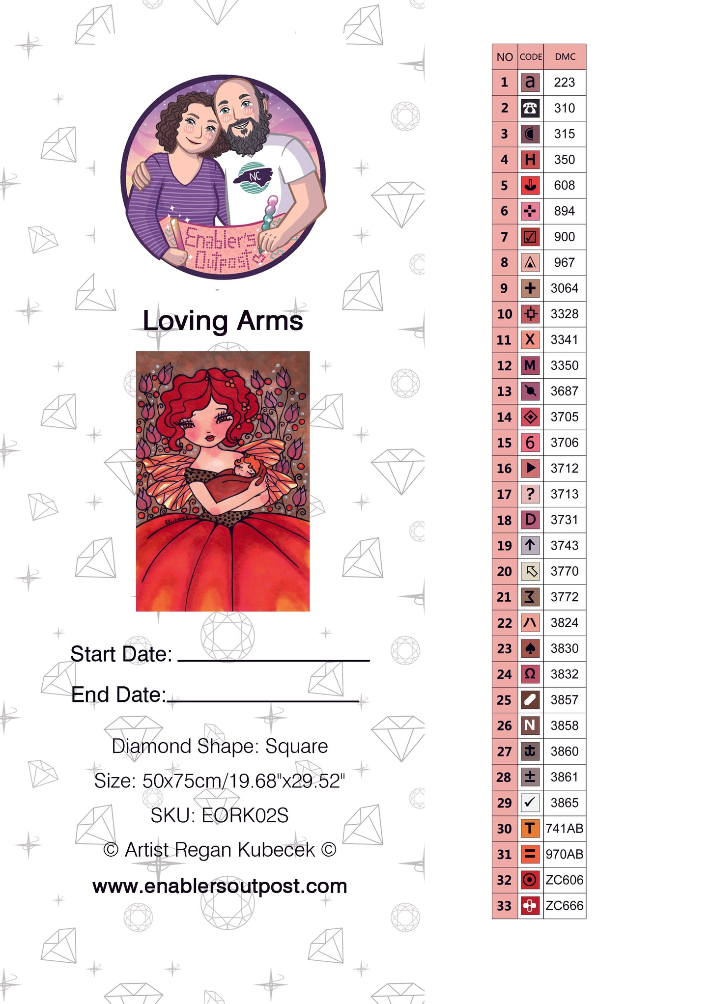 Loving Arms by Regan Kubecek (Resin Square)