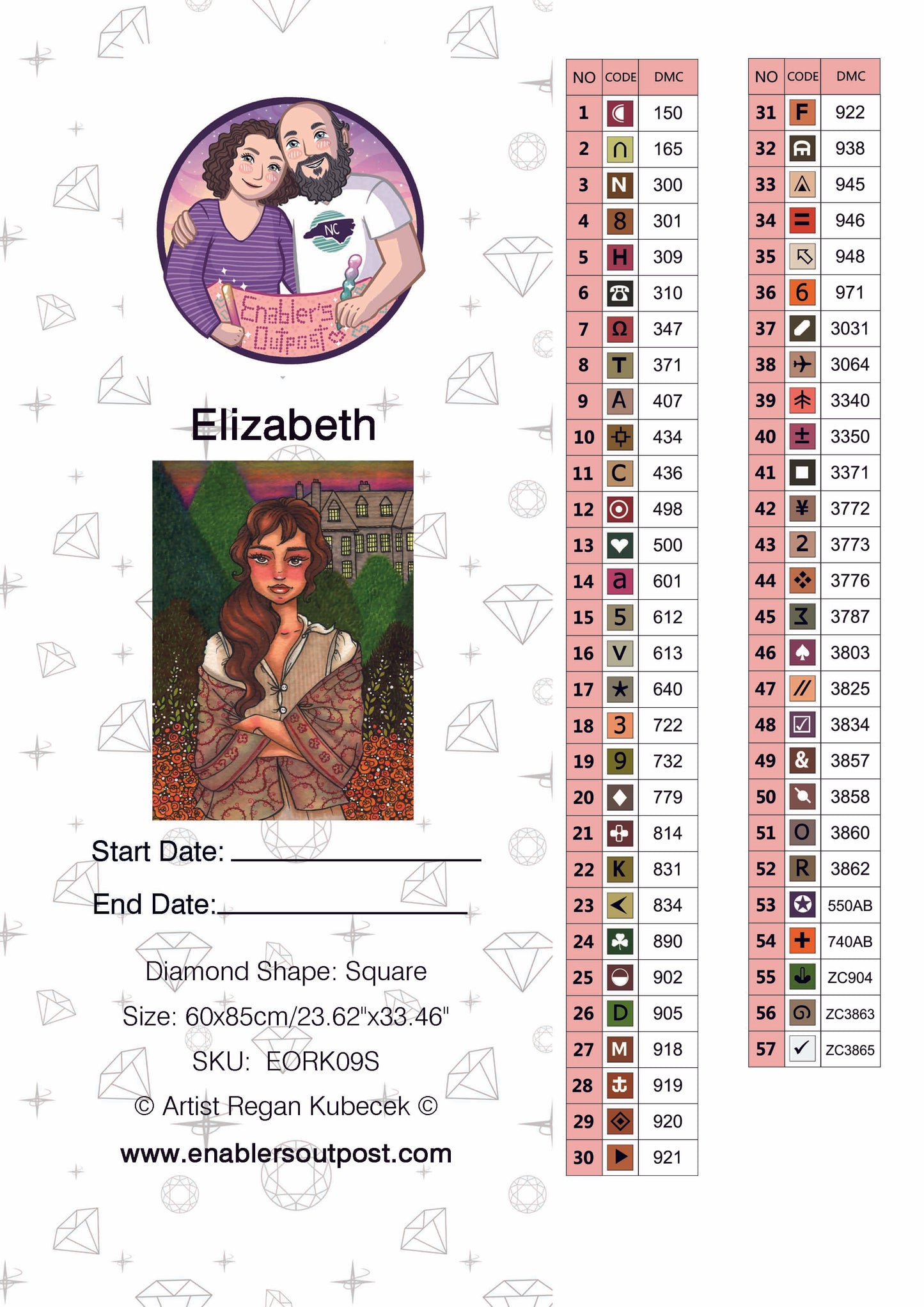 Elizabeth by Regan Kubecek (Resin Square)