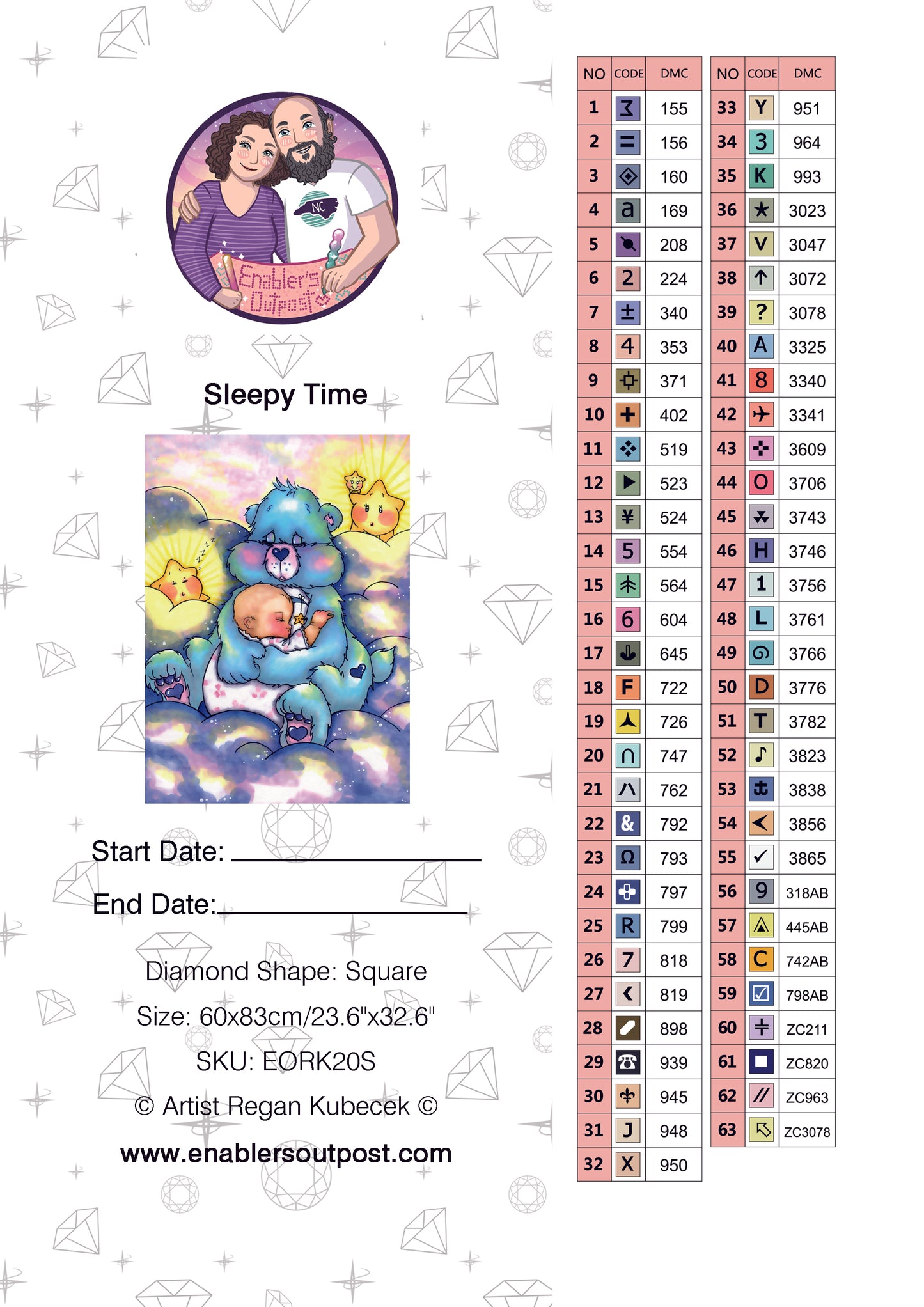 Sleepy Time by Regan Kubecek (Resin Square)