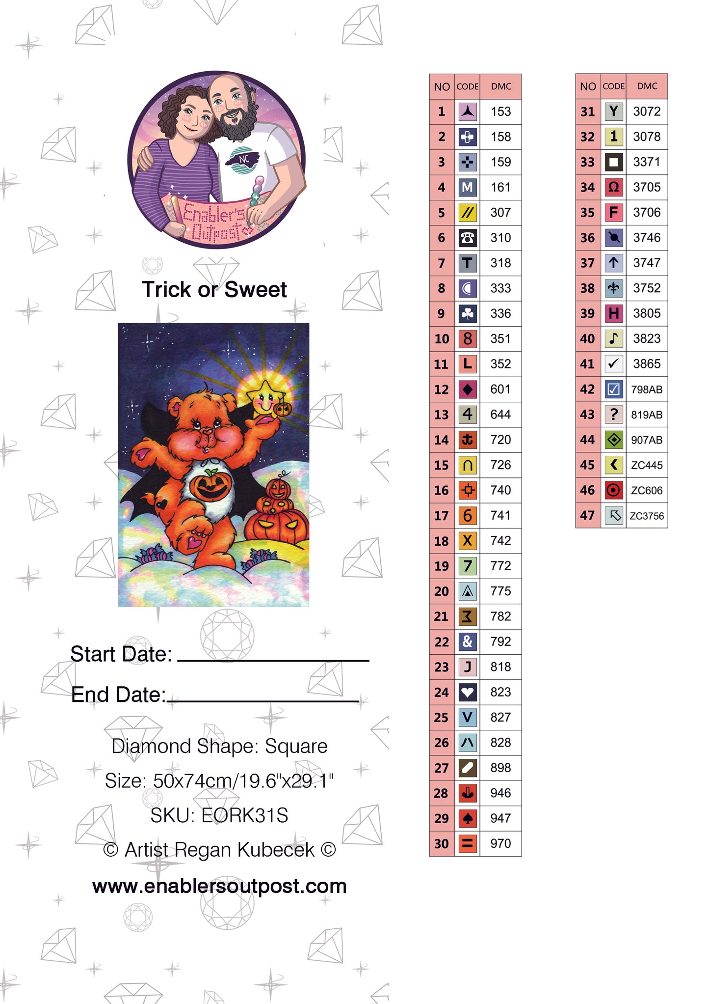 *NEW RELEASE* Trick or Sweet by Regan Kubecek (Resin Square)