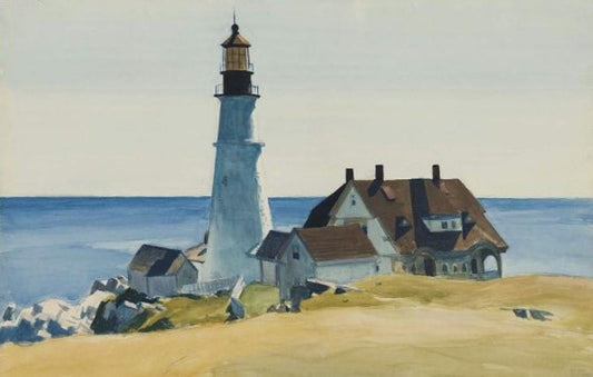 Lighthouse & Buildings, Portland Head, Cape Elizabeth, Maine, Edward Hopper, 1927