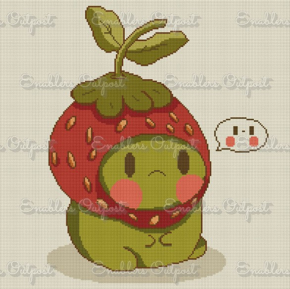 *NEW RELEASE* Gerald Wearing a Strawberry Hat by Froggiebums (Resin Square)