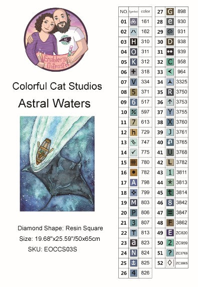 Astral Waters by The Colorful Cat Studio (Resin squares)