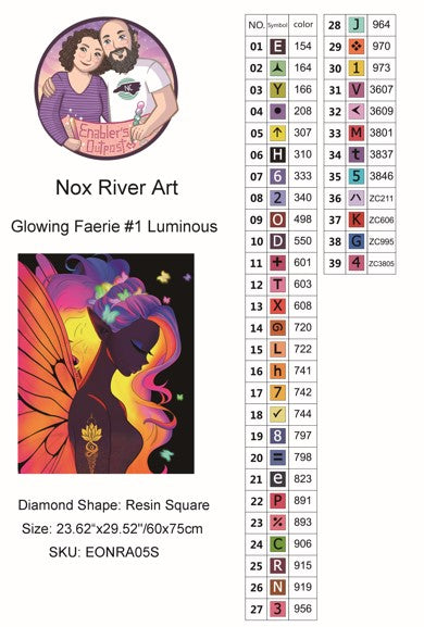 Glowing Faerie #1 Luminous by Nox River Art (Resin square)