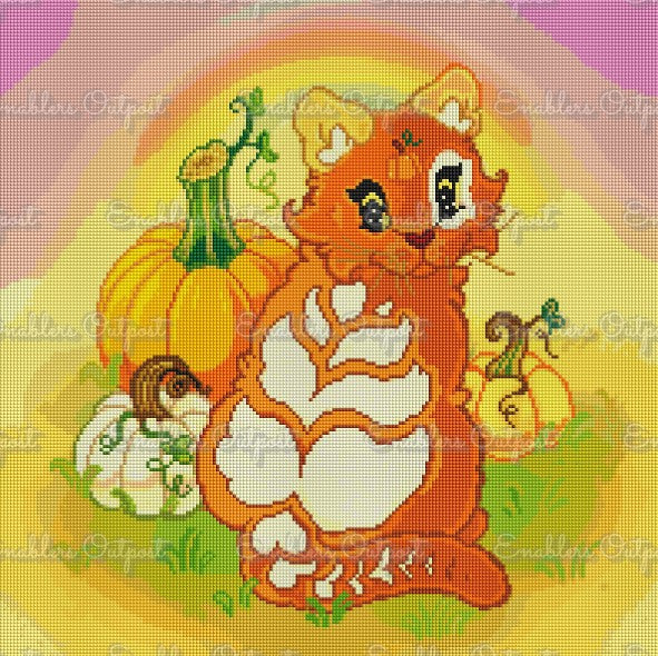 Pumpkitten Spice by Purple Kitten Studios (Resin Square)