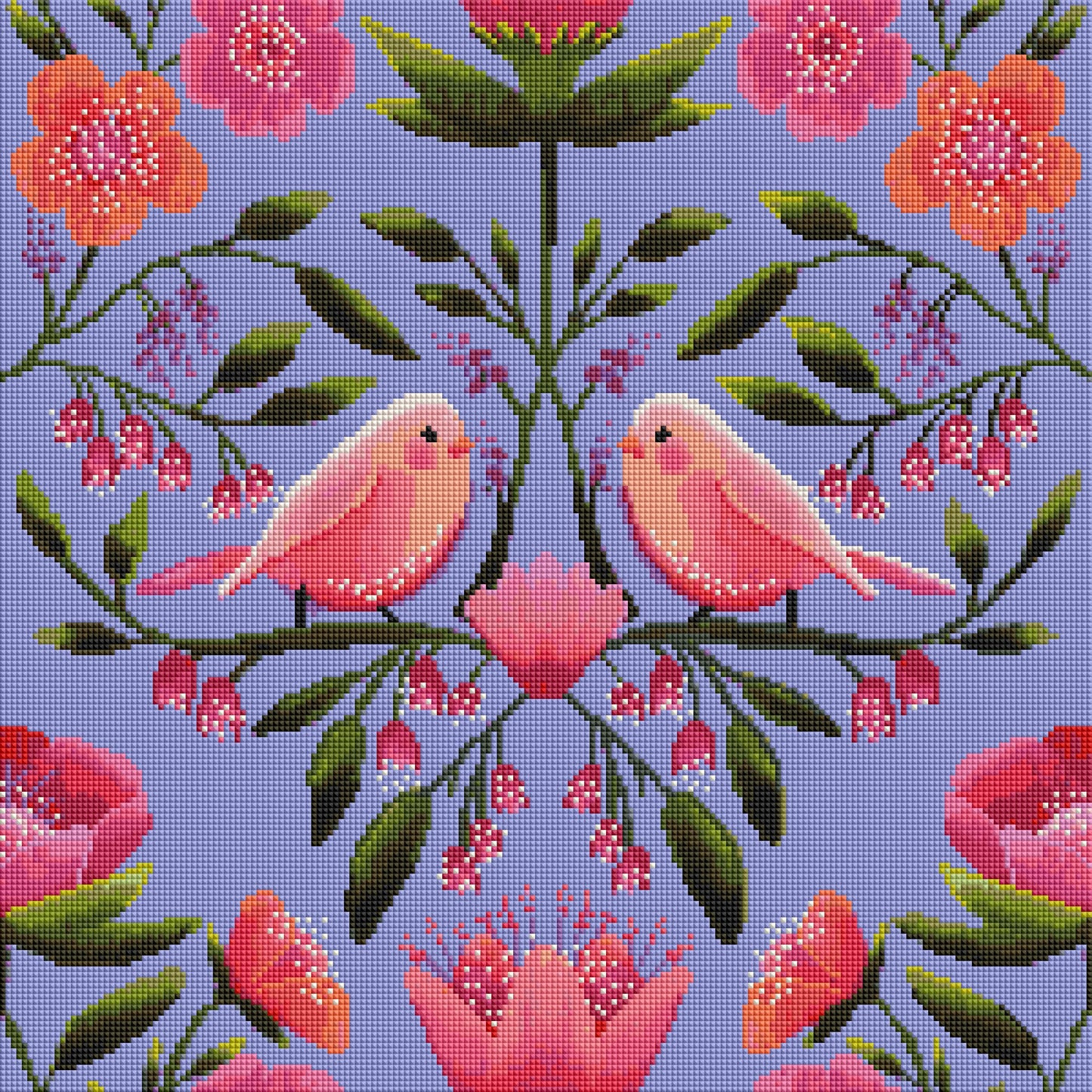 Love Bird Symmetry by Irma van Heumen (Resin square)