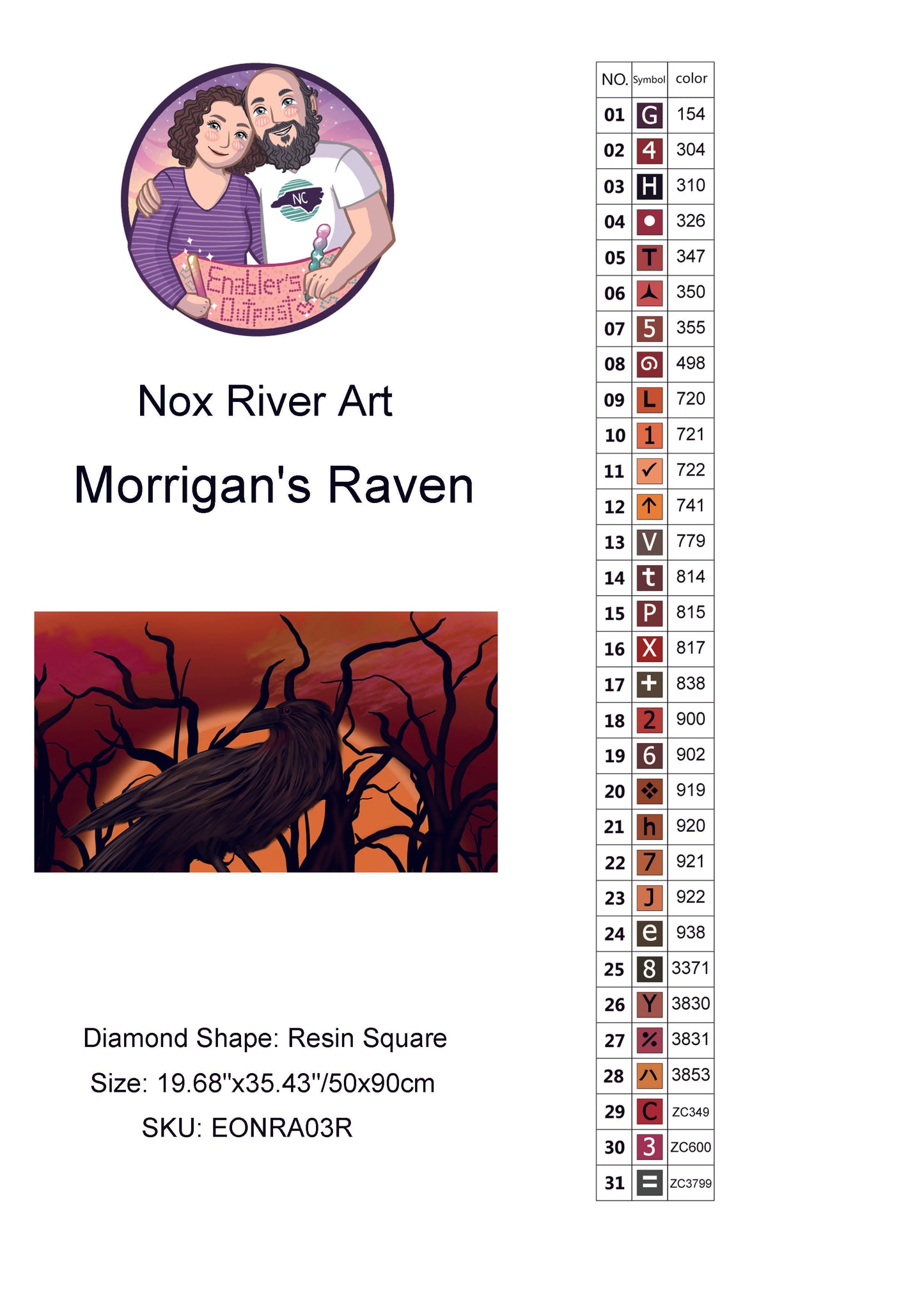 Morrigan's Raven by Nox River Art (Acrylic Round)