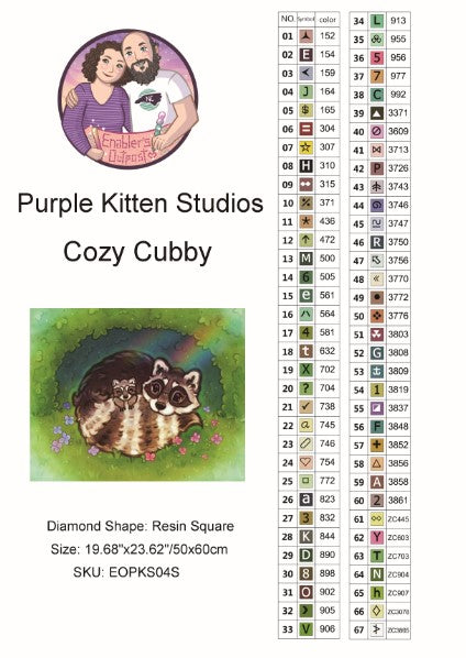 Cozy Cubby by Purple Kitten Studios (Resin squares)