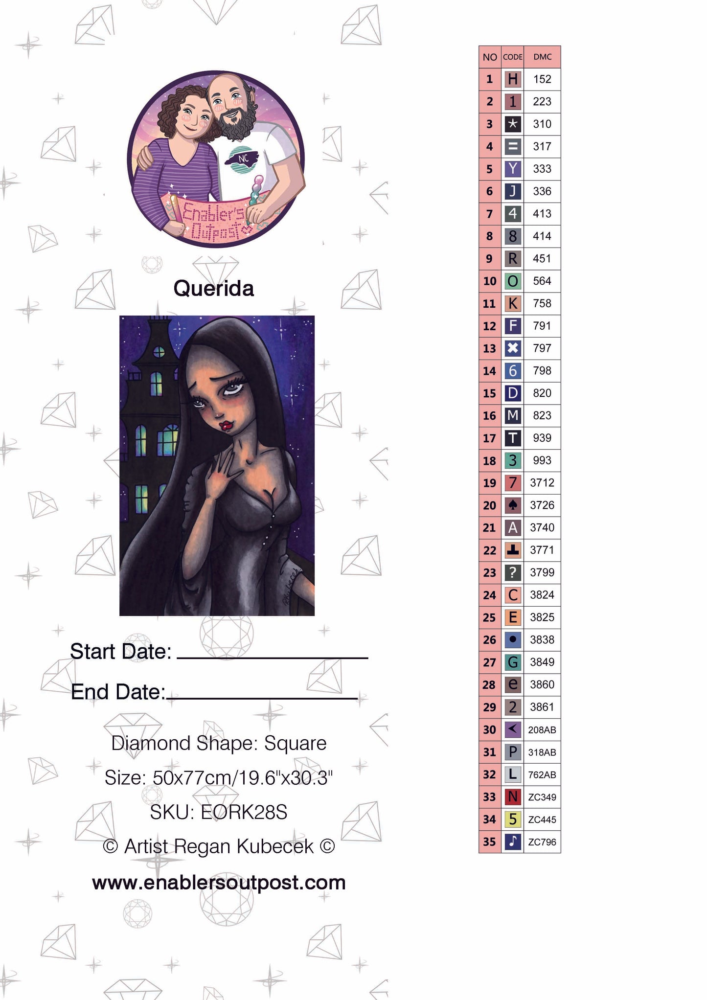 *NEW RELEASE* Querida by Regan Kubecek (Resin Square)