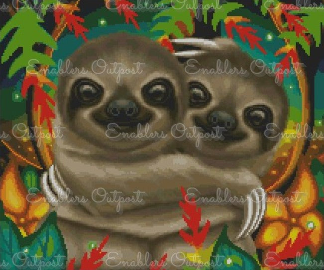 *NEW RELEASE* Sloth Cuddles by Emma Casey (Acrylic Rounds)