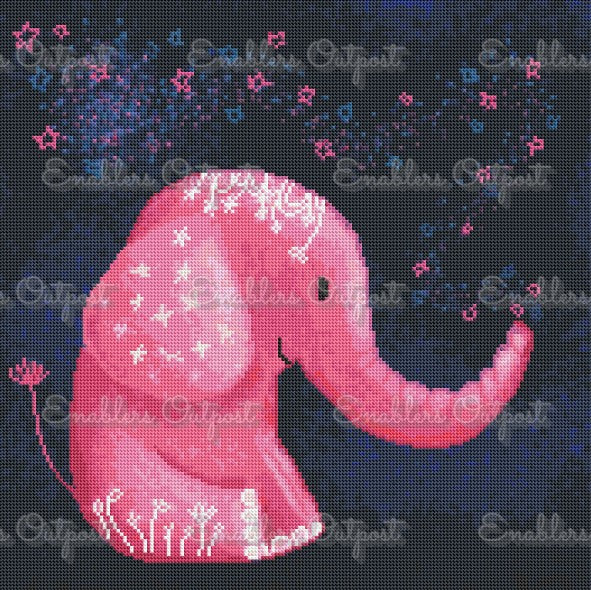 *NEW RELEASE* Cute Pink Elephant by Irma van Heumen (Acrylic Rounds)