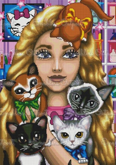 Craftroom Kitties by Emma Casey (Resin Square)