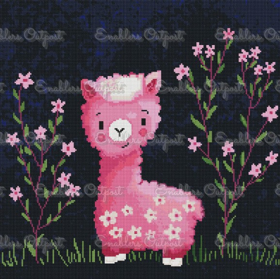 Cute Llama by Irma van Heumen (Resin Square)