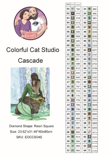 Cascade by The Colorful Cat Studio (Resin squares)