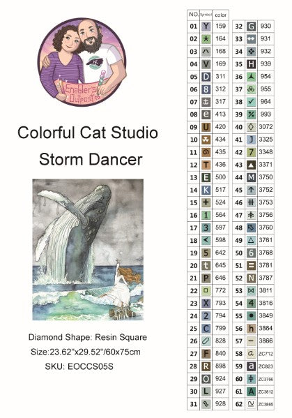 Storm Dancer by The Colorful Cat Studio (Resin squares)