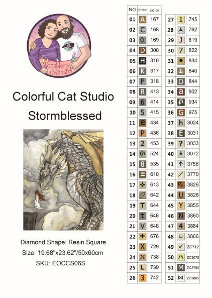 Stormblessed by The Colorful Cat Studio (Resin squares)