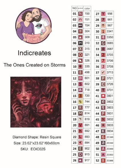 The Ones Created On Storms by Indicreates (Resin squares)