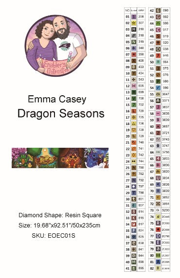 Dragon Seasons by Emma Casey (Resin Squares)