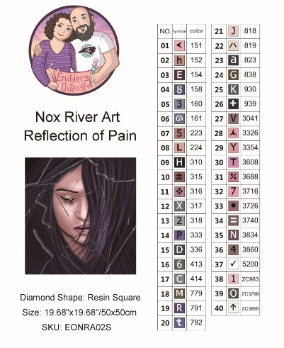 Reflection of Pain by Nox River (Resin squares)