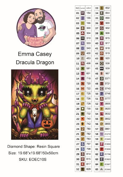 *NEW RELEASE* Dracula Dragon by Emma Casey (Resin Square)