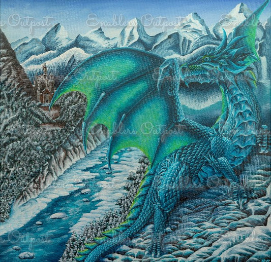 *NEW Re-RELEASE* Ice Dragon by Tori Nagay Art (Resin Square)