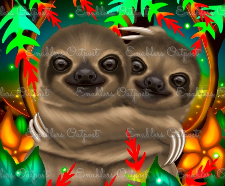 *NEW RELEASE* Sloth Cuddles by Emma Casey (Acrylic Rounds)