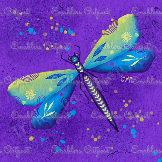 *NEW RELEASE* Dragonfly Doodles by Irma van Heumen (Acrylic Round)