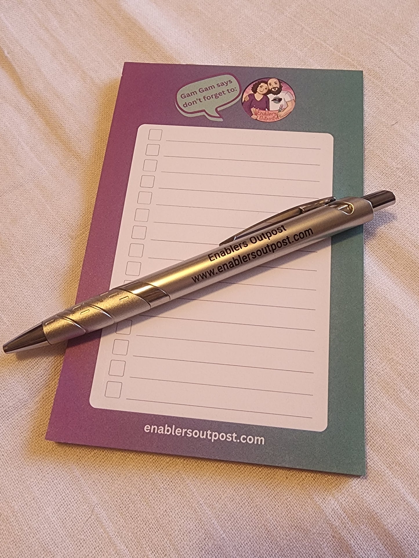 Gam Gam's Note Pad & Pen