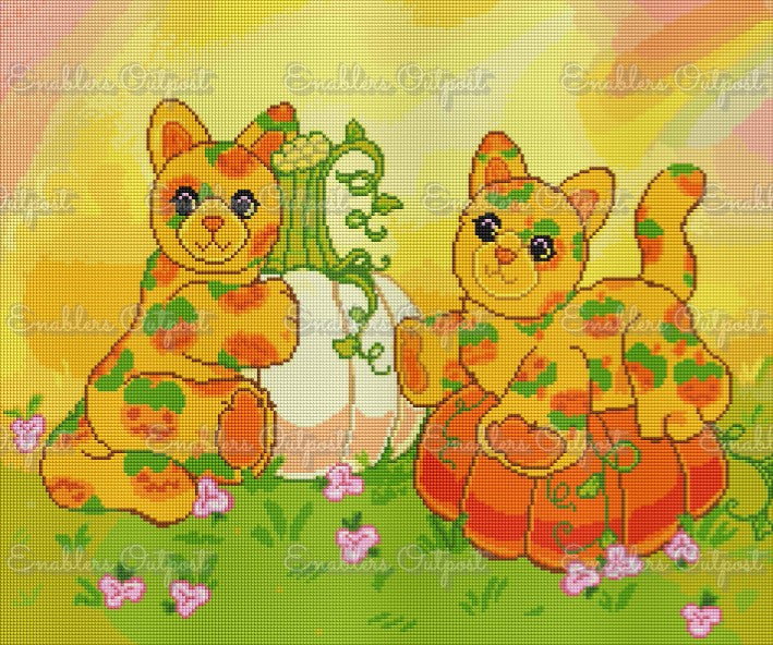 Pumpkin Patch Friends by Purple Kitten Studios (Resin Square)