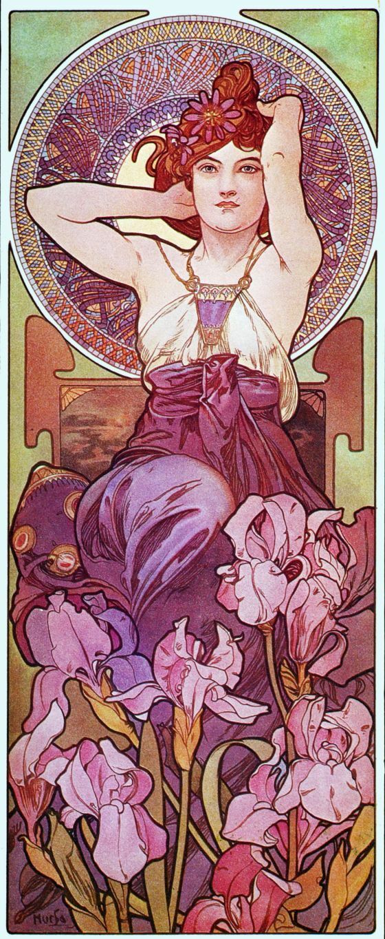 The Precious Stones: Amethyst (1900) by Alphonse Mucha